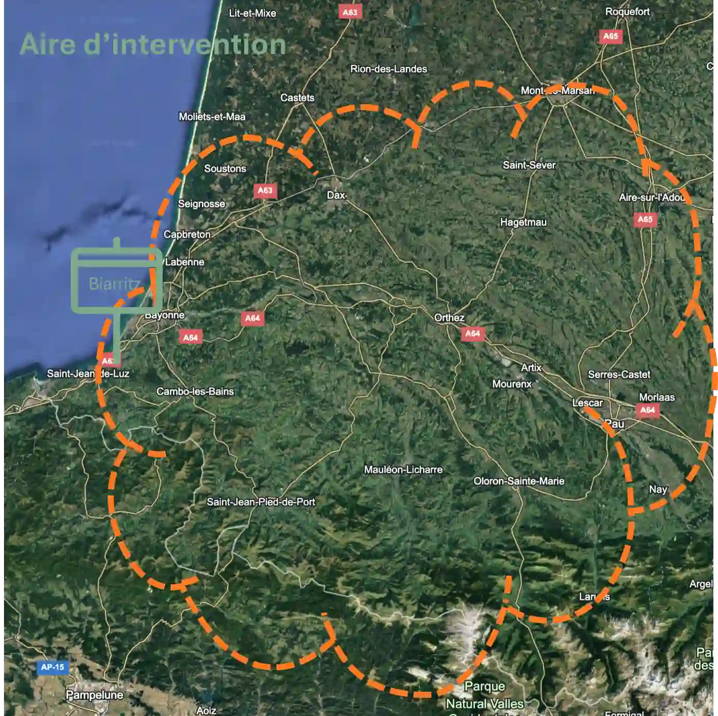 Aire d'intervention OSEXPERT